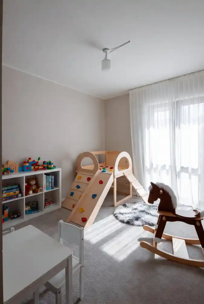 Compact Wooden Climbing Corner