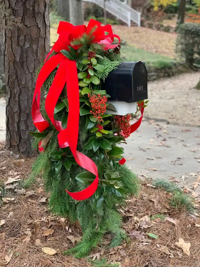 Festive Evergreen and Berry Swag