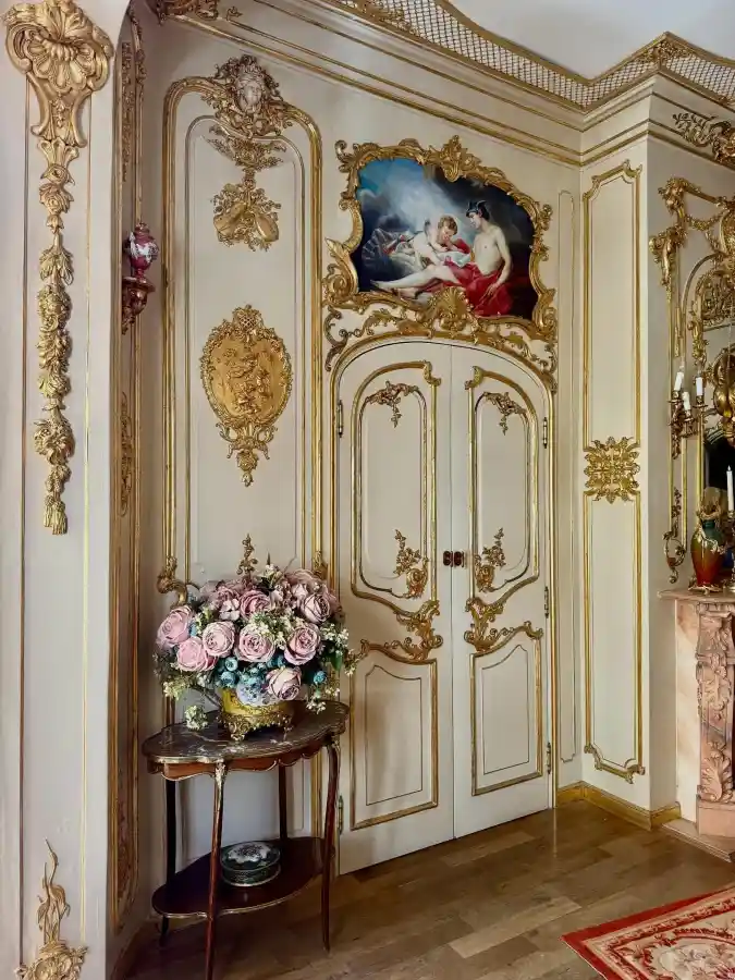 Gilded Boiserie and Painted Dessus-de-Porte