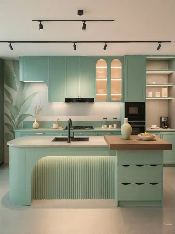 Refreshing Mint Green with Curves