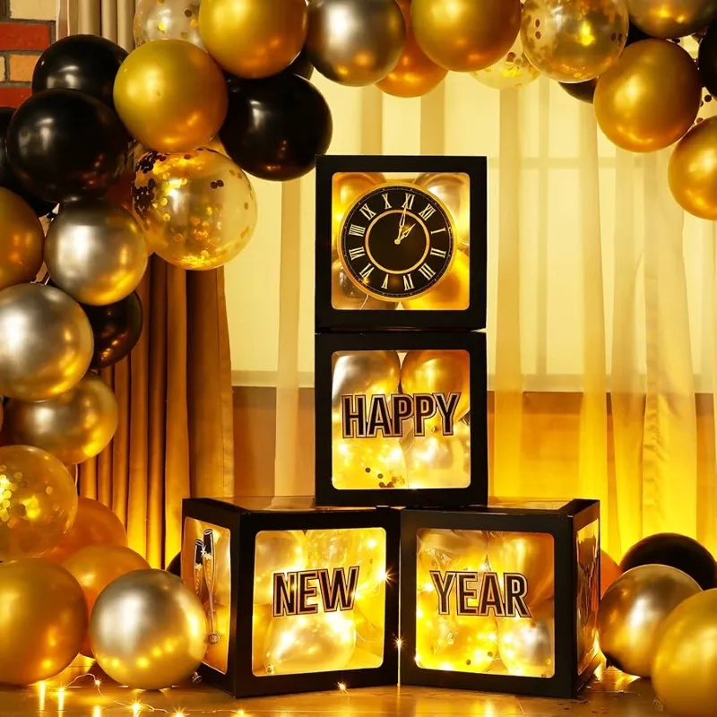 Gilded Midnight Countdown Blocks