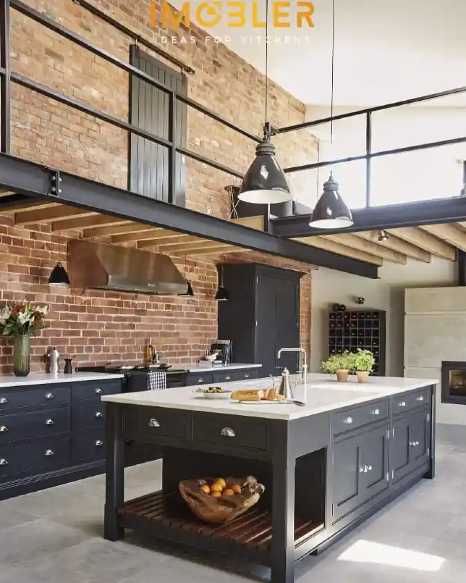 Architectural Mezzanine and Brick Backdrop
