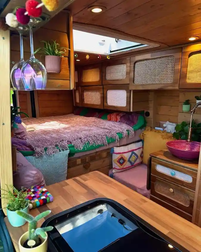 Bohemian Rustic Wood Cabin on Wheels