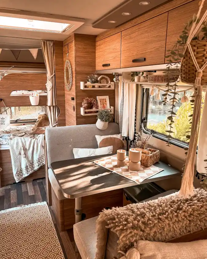 Boho-Rustic Cabin-Inspired RV Interior