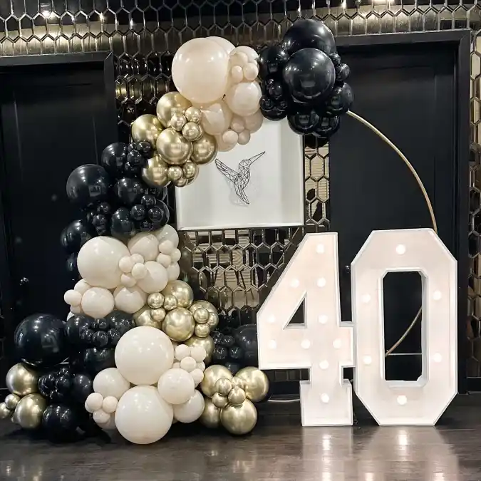 Chic Black, Gold, and White Glamour