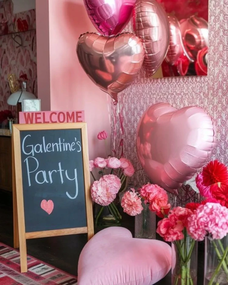 Chic Pink Velvet and Metallic Welcome Nook for a Warm Arrival