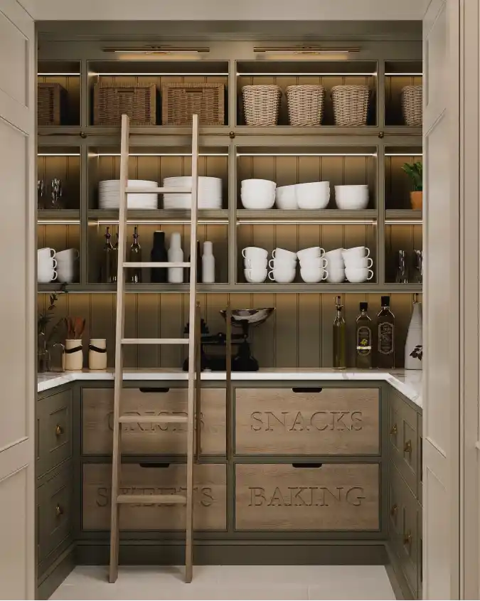 Concealed Butler's Ladder Pantry