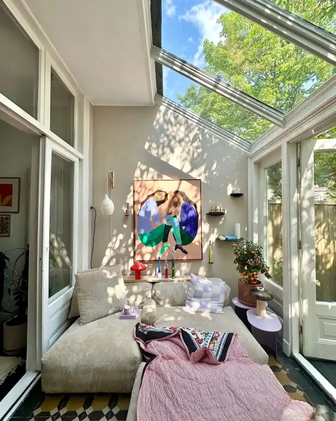 Cozy Sun-Drenched Art Nook