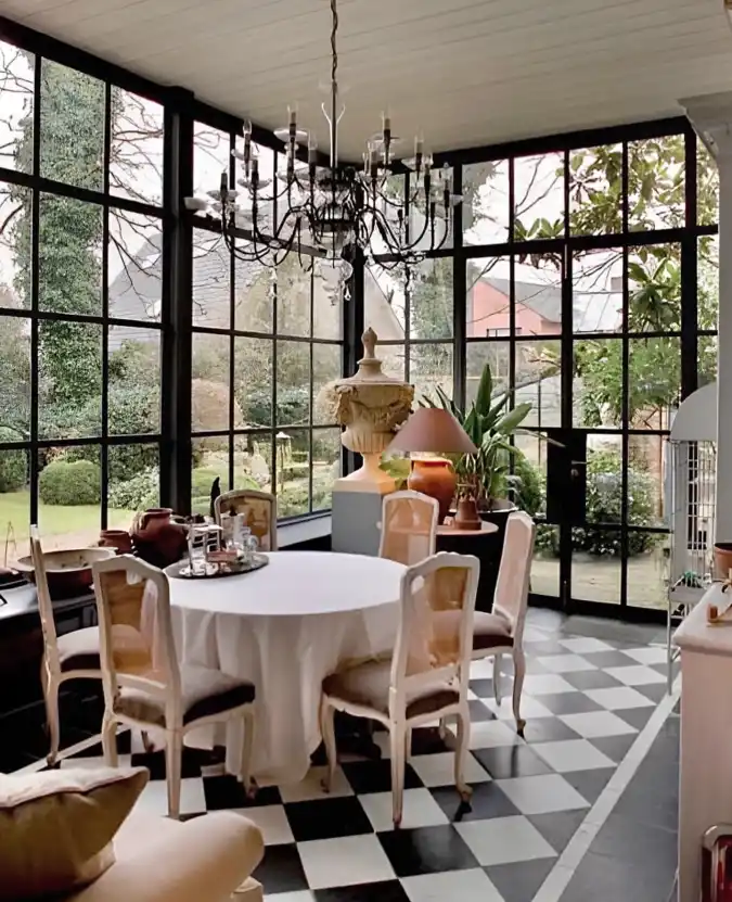 Create a Classic Sunroom Dining Space