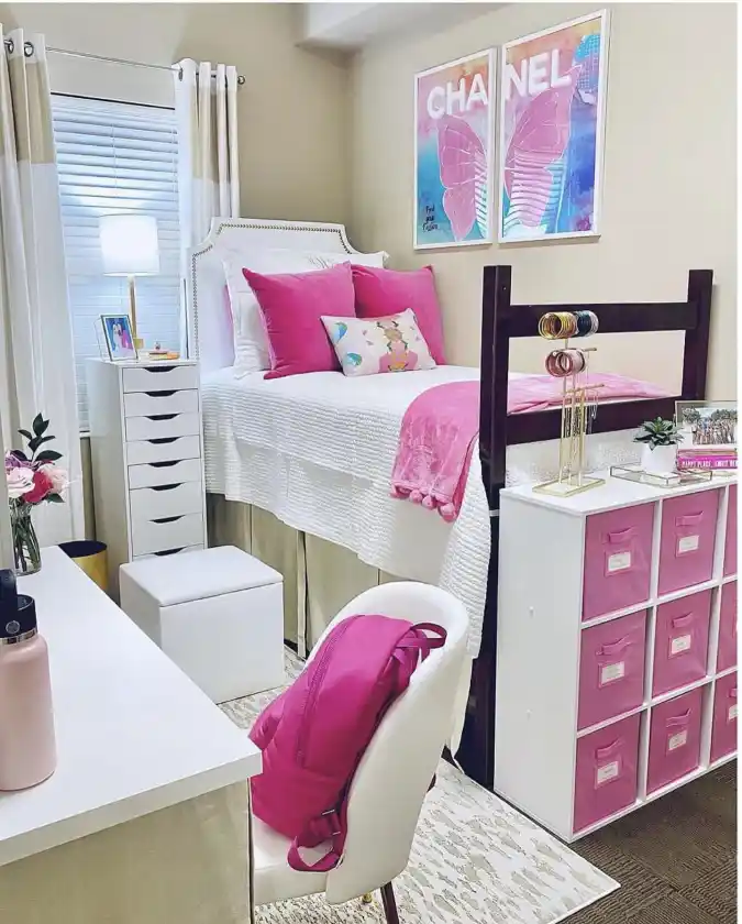 Elevated Sleep Sanctuary with Vibrant Storage