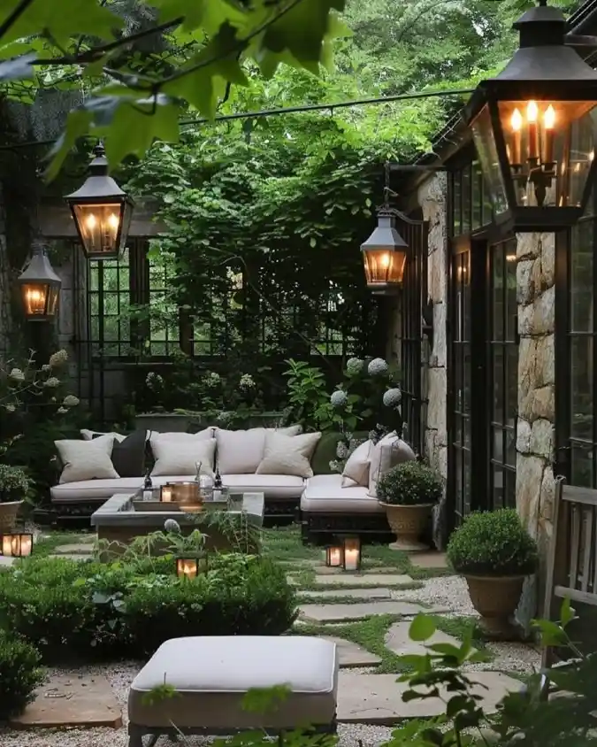 Enchanted Lantern-Lit Courtyard Retreat