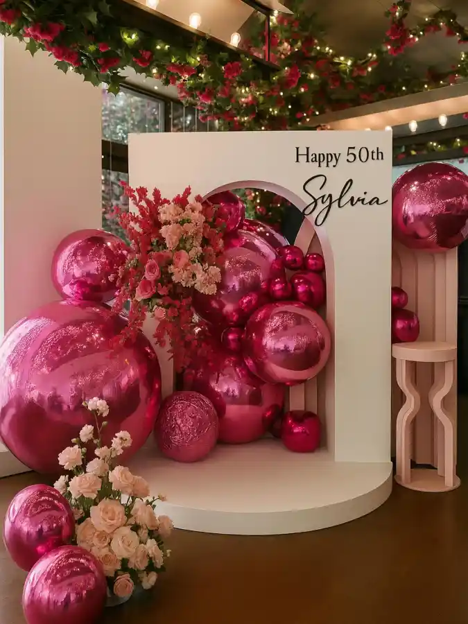 Glamorous Magenta Photo Backdrop