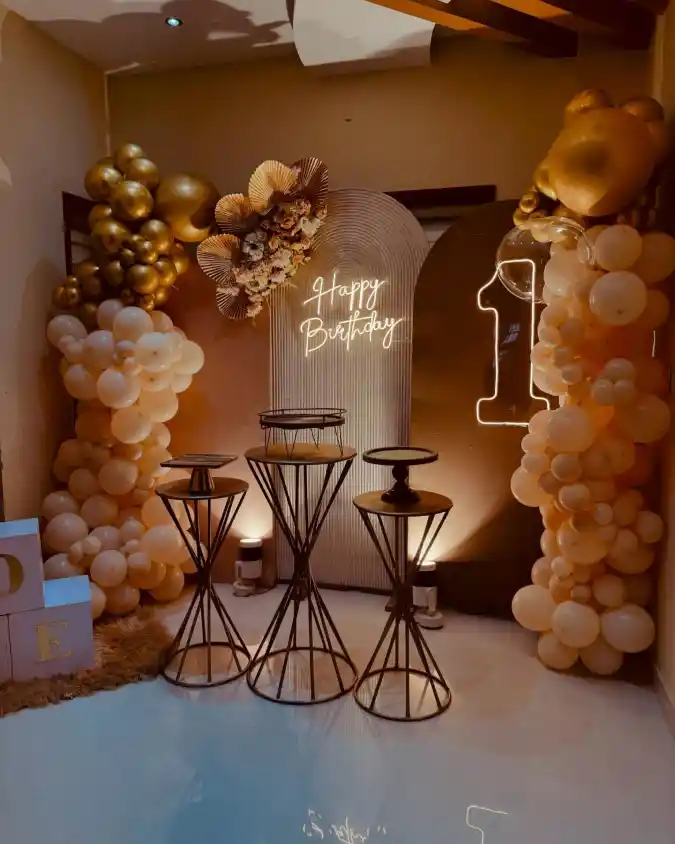 Golden Arch Luxe Birthday Backdrop