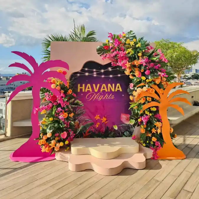Havana Nights Photo Booth Backdrop
