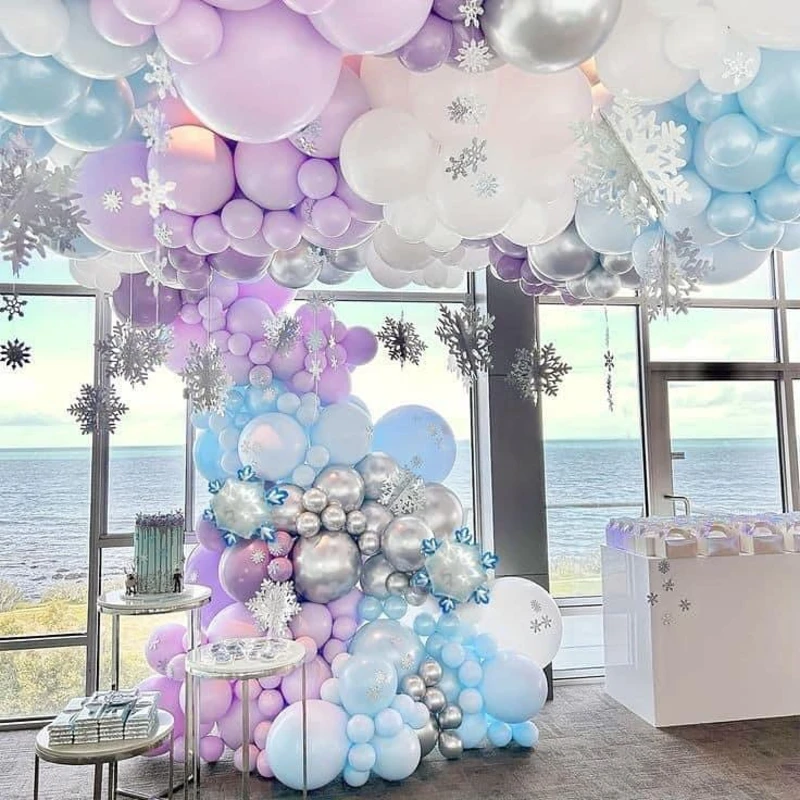 Pastel Frost & Silver Snowflake Archway