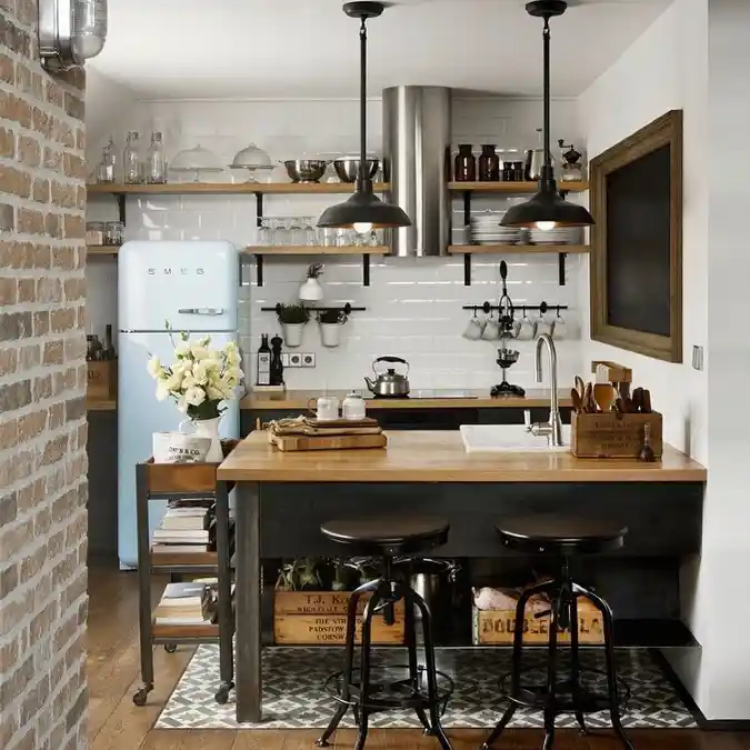 Pastel Pop Industrial Kitchen