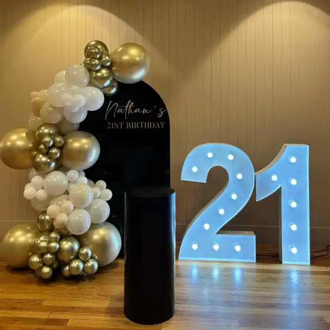 Personalized Marquee Milestone Backdrop