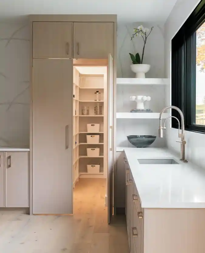 Seamless Tall Cabinetry Disguise