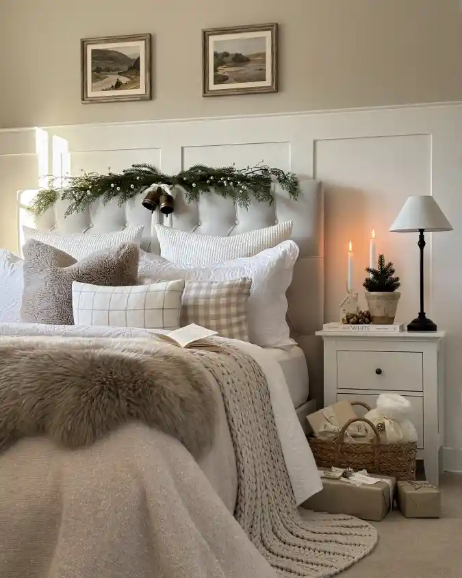 Soft Neutral Winter Bedroom Retreat