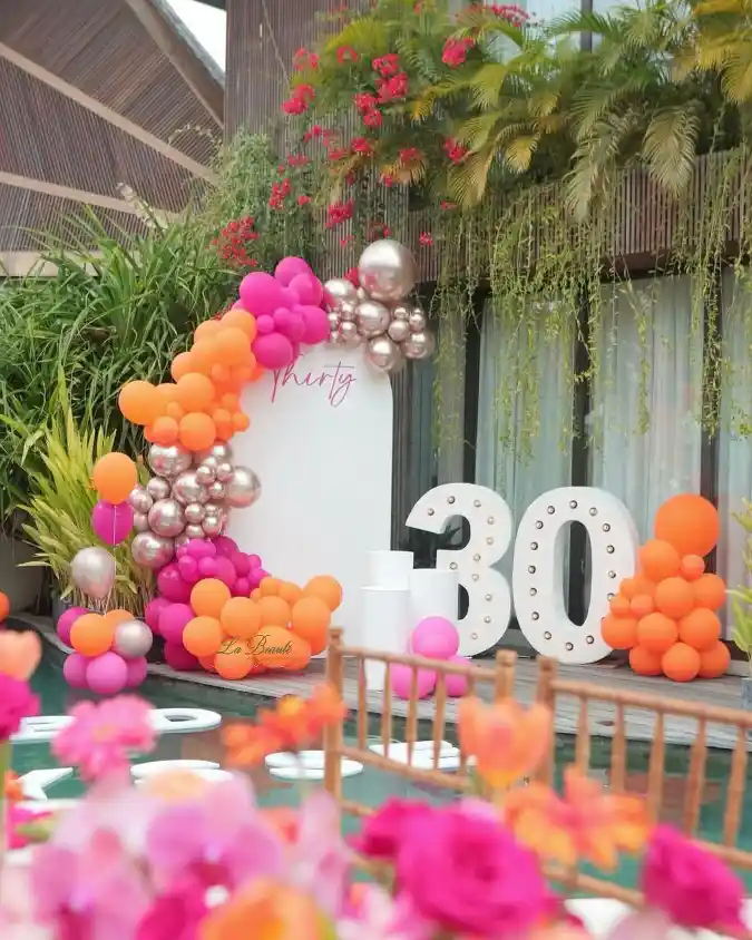 Tropical Poolside 30th Birthday Bash