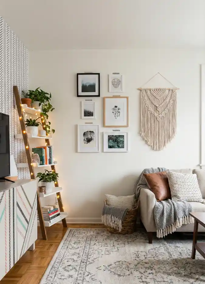 Versatile Leaning Ladder Shelf