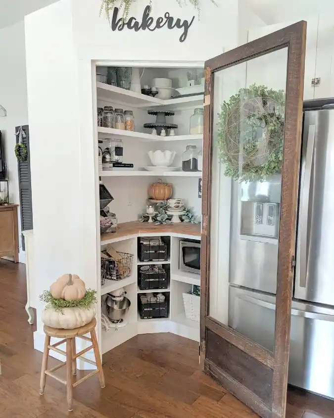 Vintage Glass Corner Nook