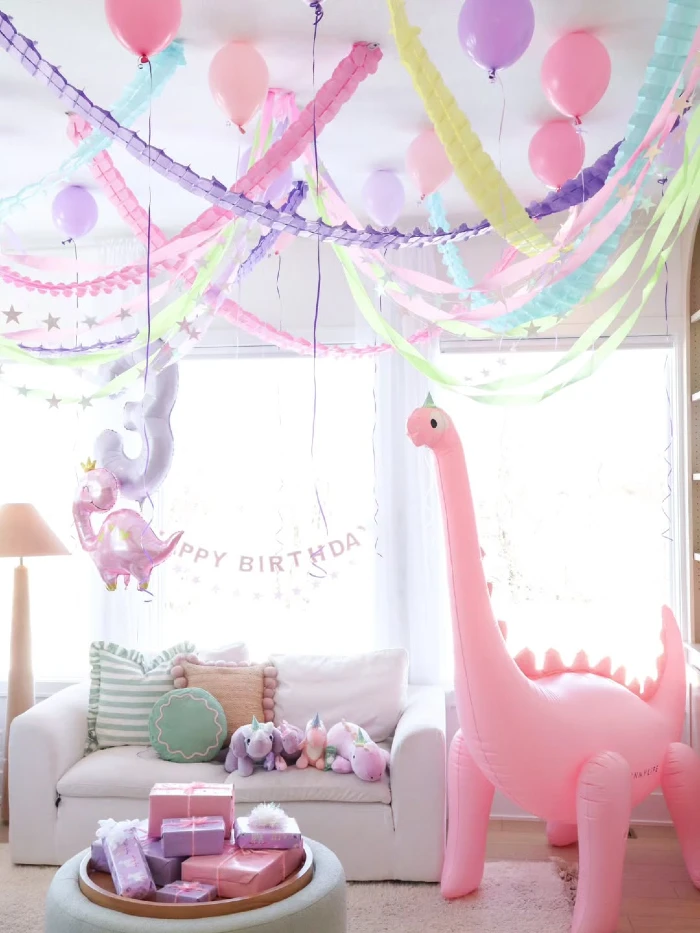 Whimsical Pastel Pink Living Room Transformation