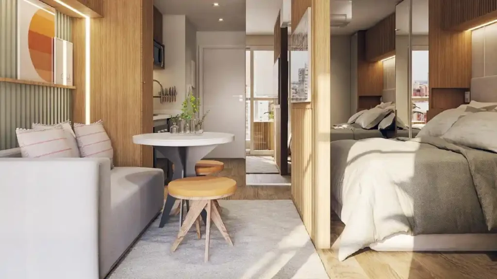 Wood-Slat Studio Zoning Retreat