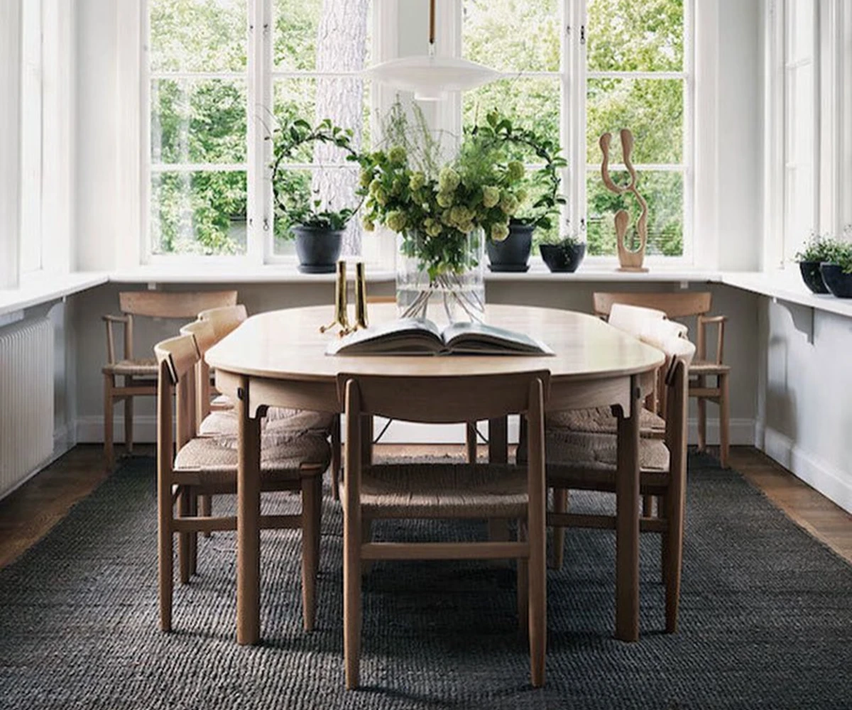 Organic Wood Dining Area