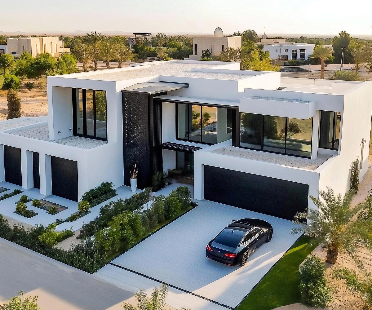 Geometric White and Black Contrast