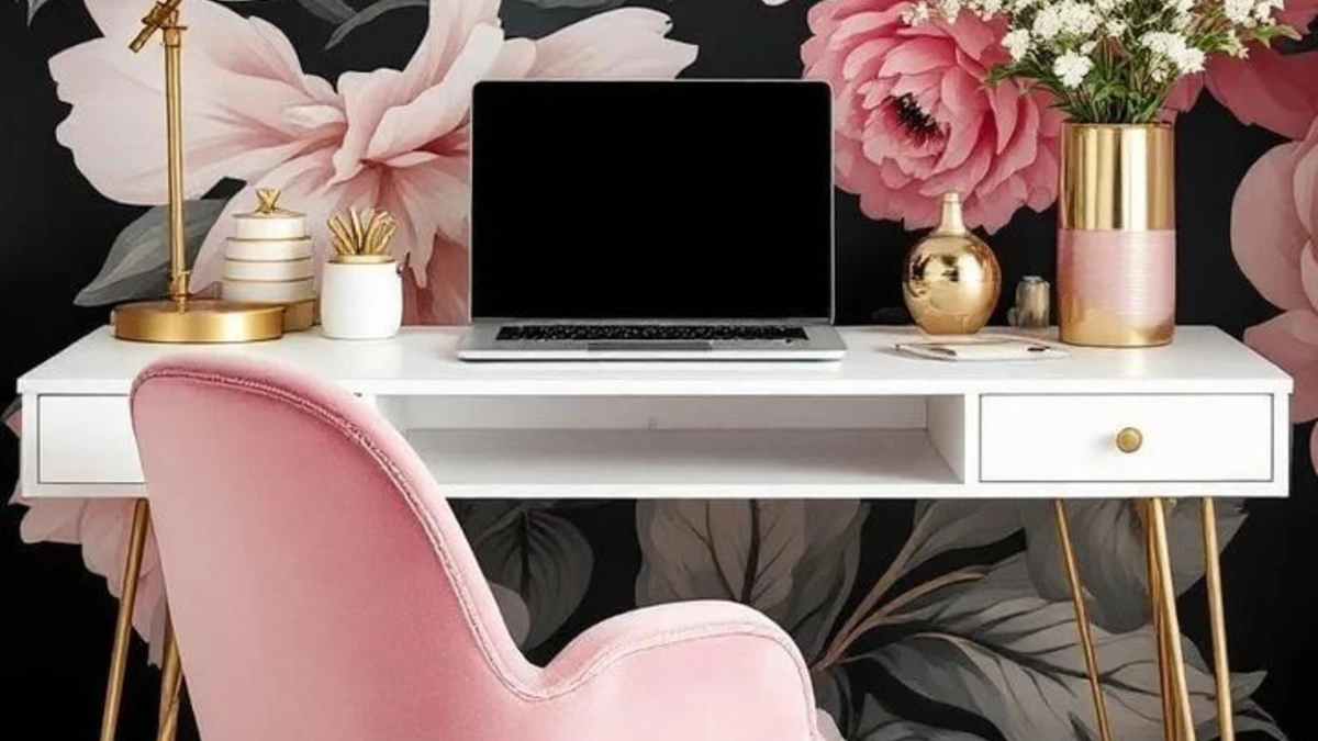  Dramatic Floral and Gold Accents