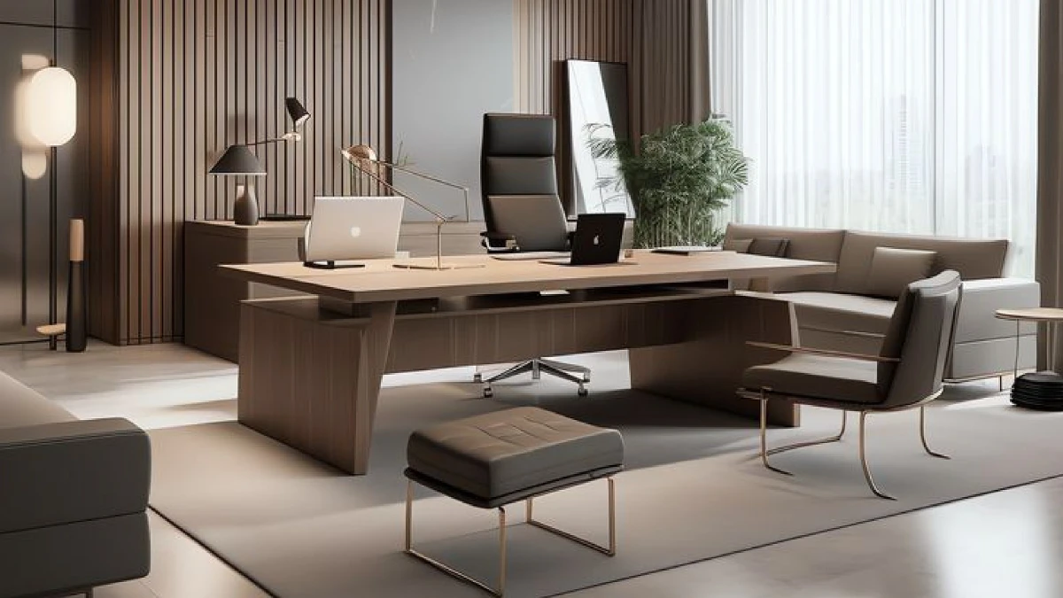 Contemporary Angled Leg Desk