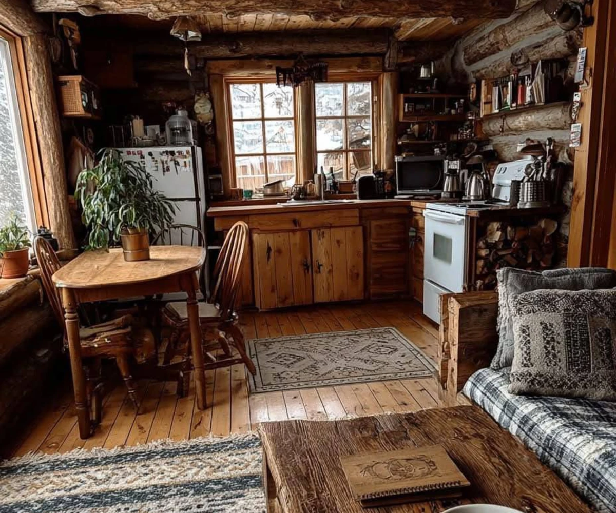Rustic Log Cabin Kitchen