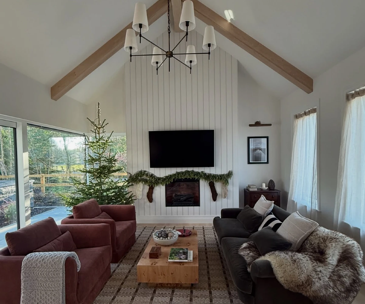 Vaulted Beam Living Room