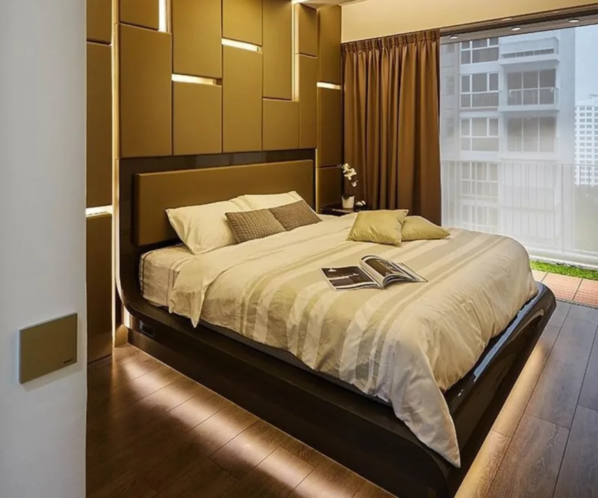 12. Geometric Wall Panels and Curved Bed Frame