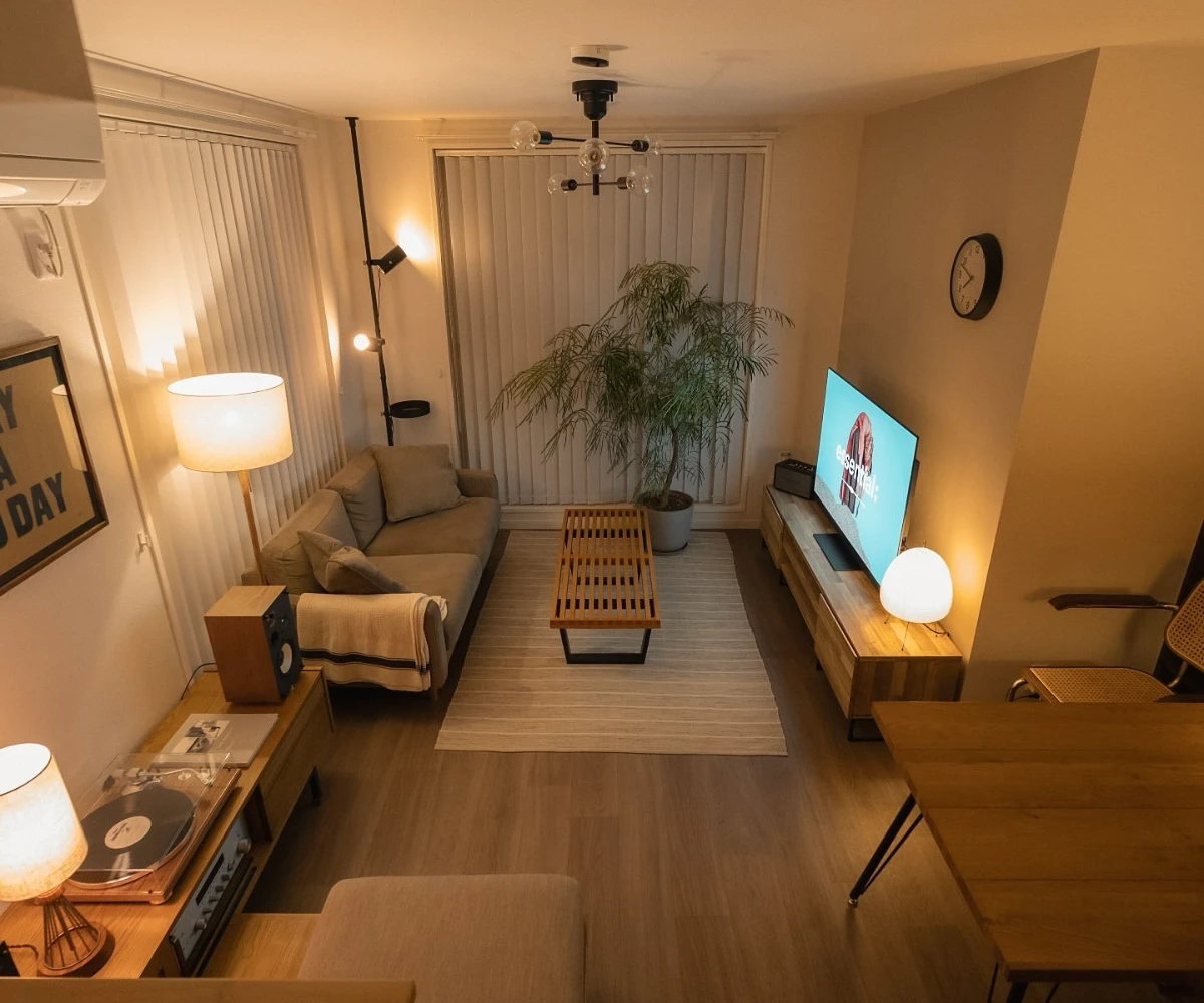 Cozy Vinyl Listening Lounge