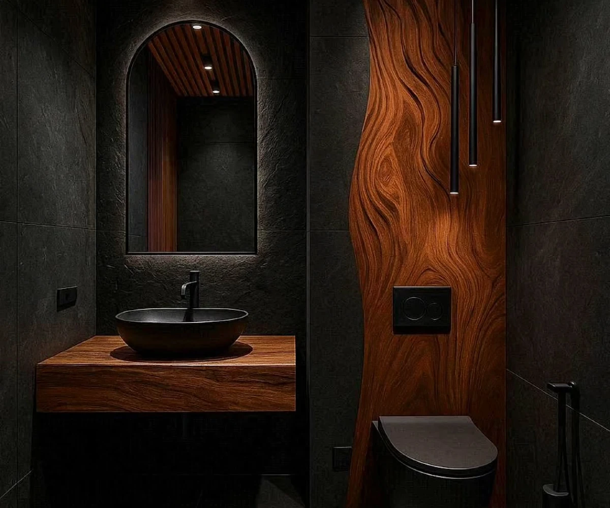 Moody Slate and Live Edge Wood
