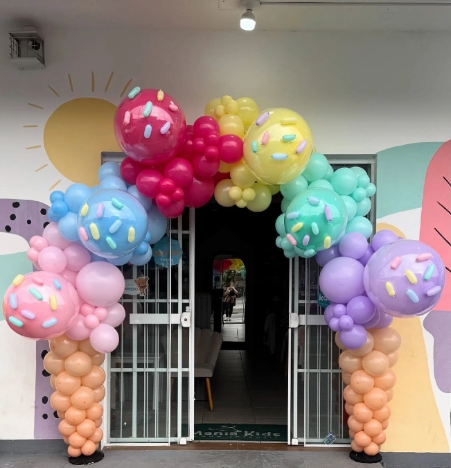 Sprinkled Balloon Arch Entryway