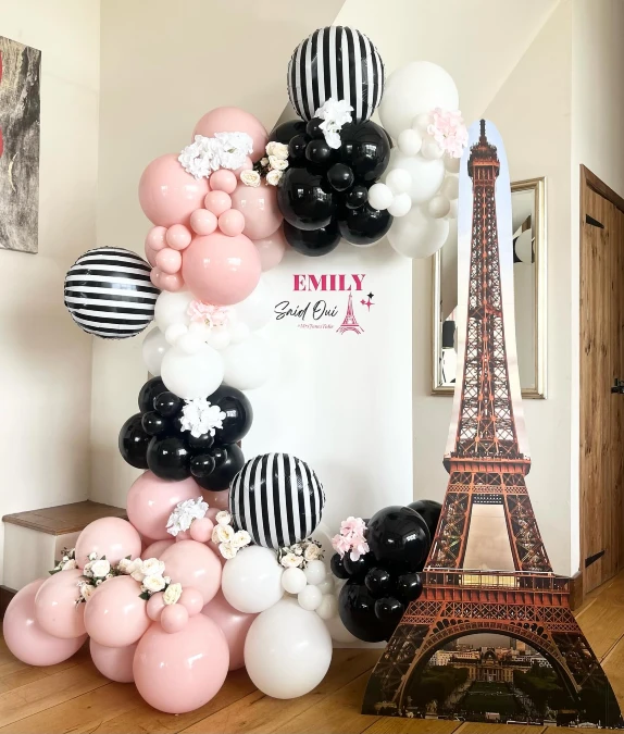 Striped Parisian Bridal Backdrop