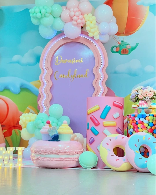 Glowing Candyland Backdrop