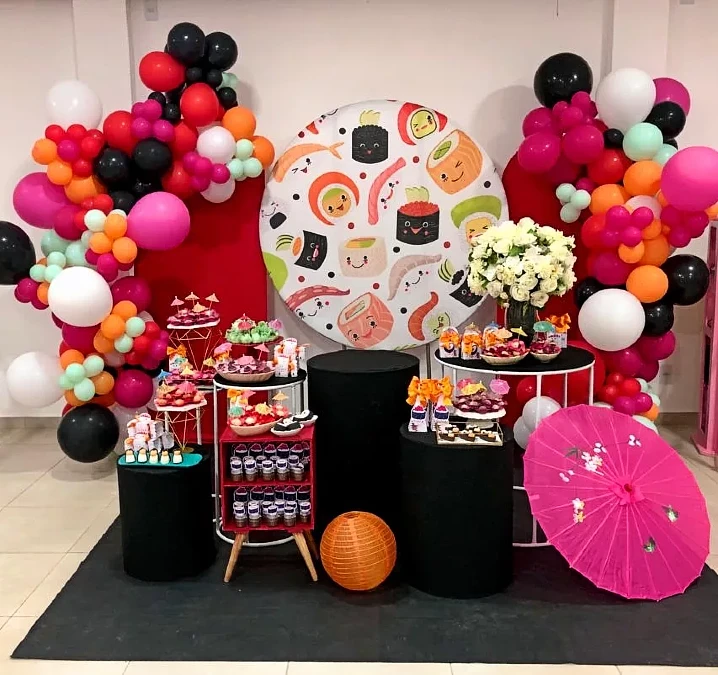 Vibrant Kawaii Sushi Dessert Bar