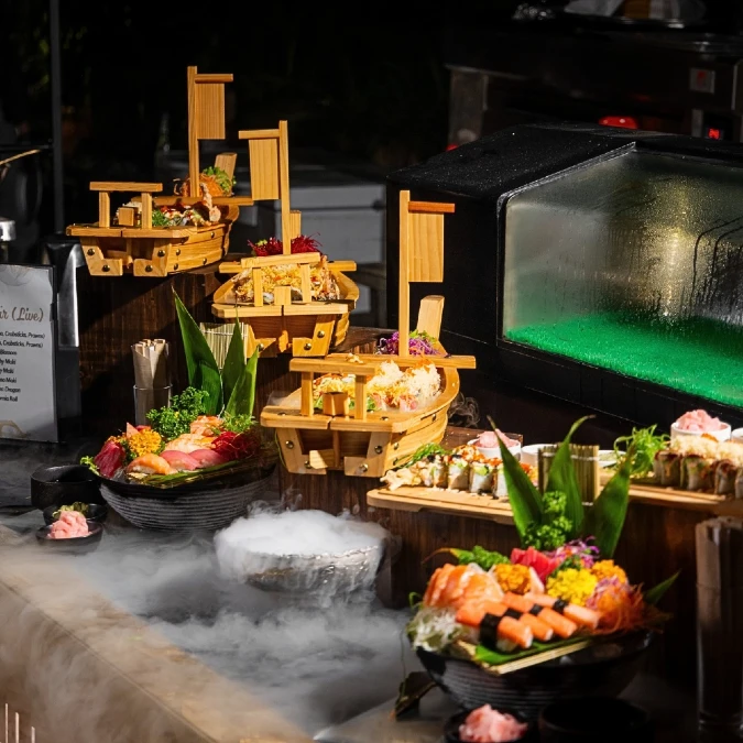 Sophisticated Sushi Boat Display