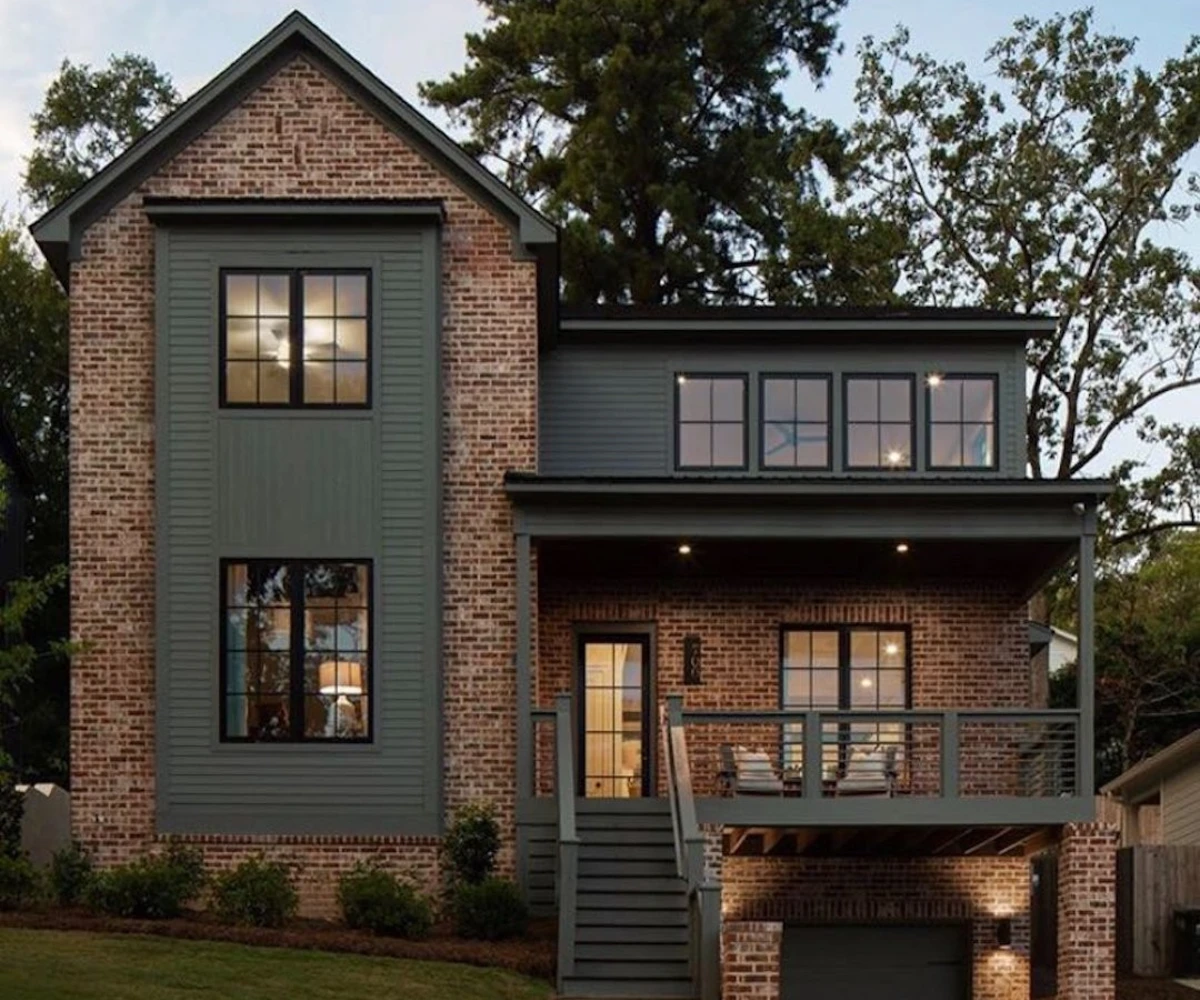 Brick and Grey Siding Fusion