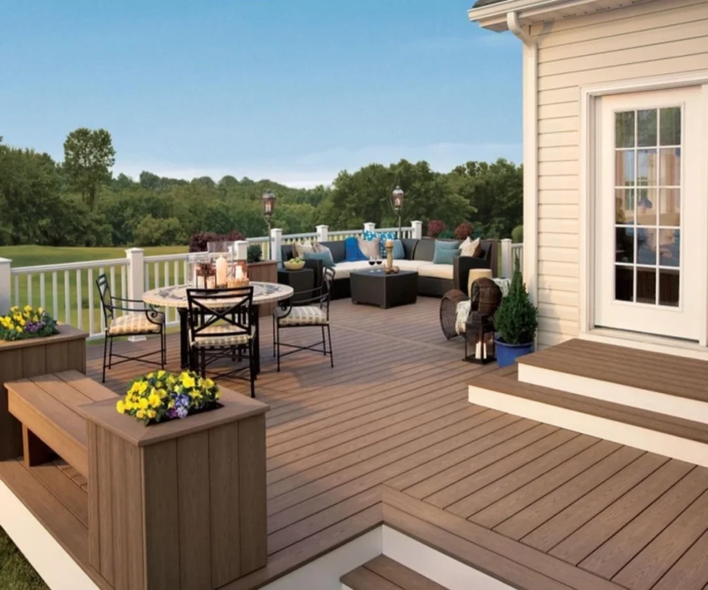 Composite Deck With Integrated Planters