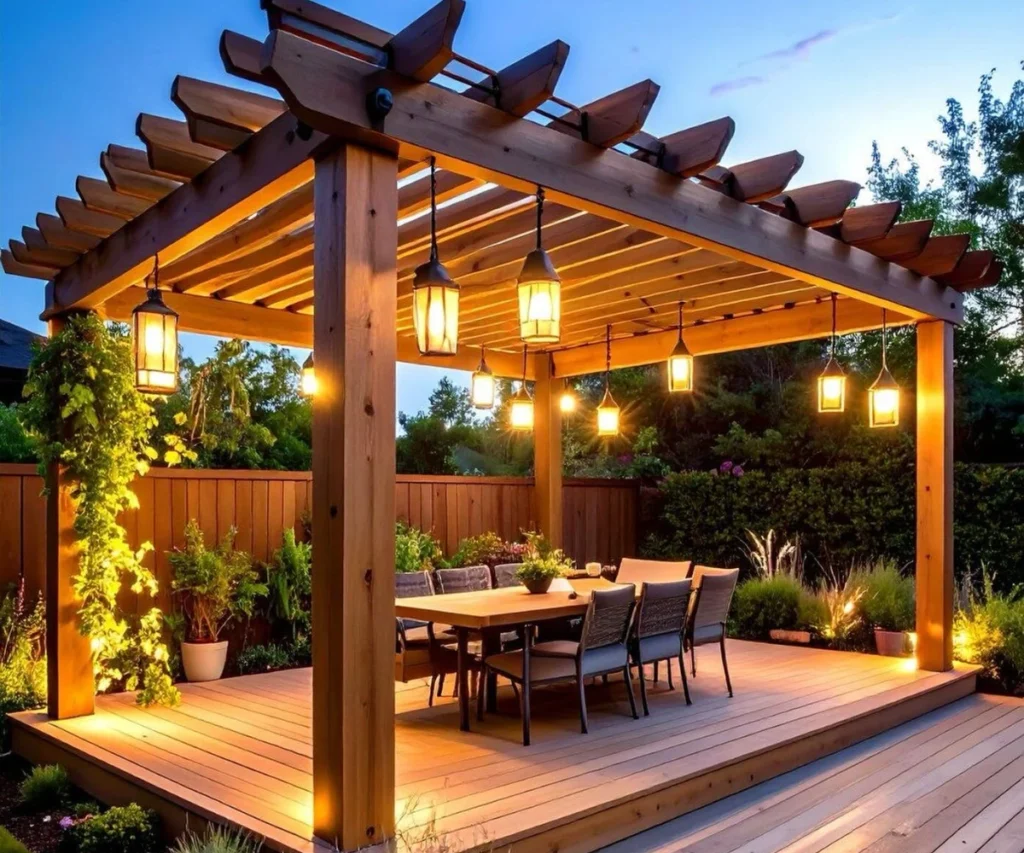 Wooden Pergola Deck
