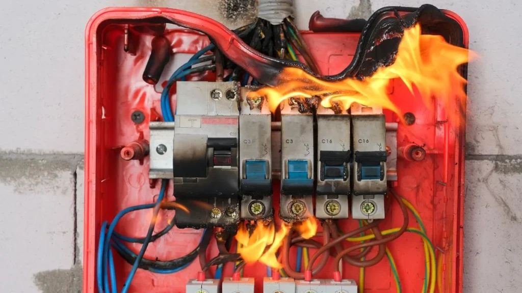The Electrical Pedestal Looks Burned or Broken