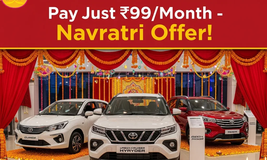 Toyota announces pay only Rs 99 per month Navratri offers for Hyryder Glanza and Taisora