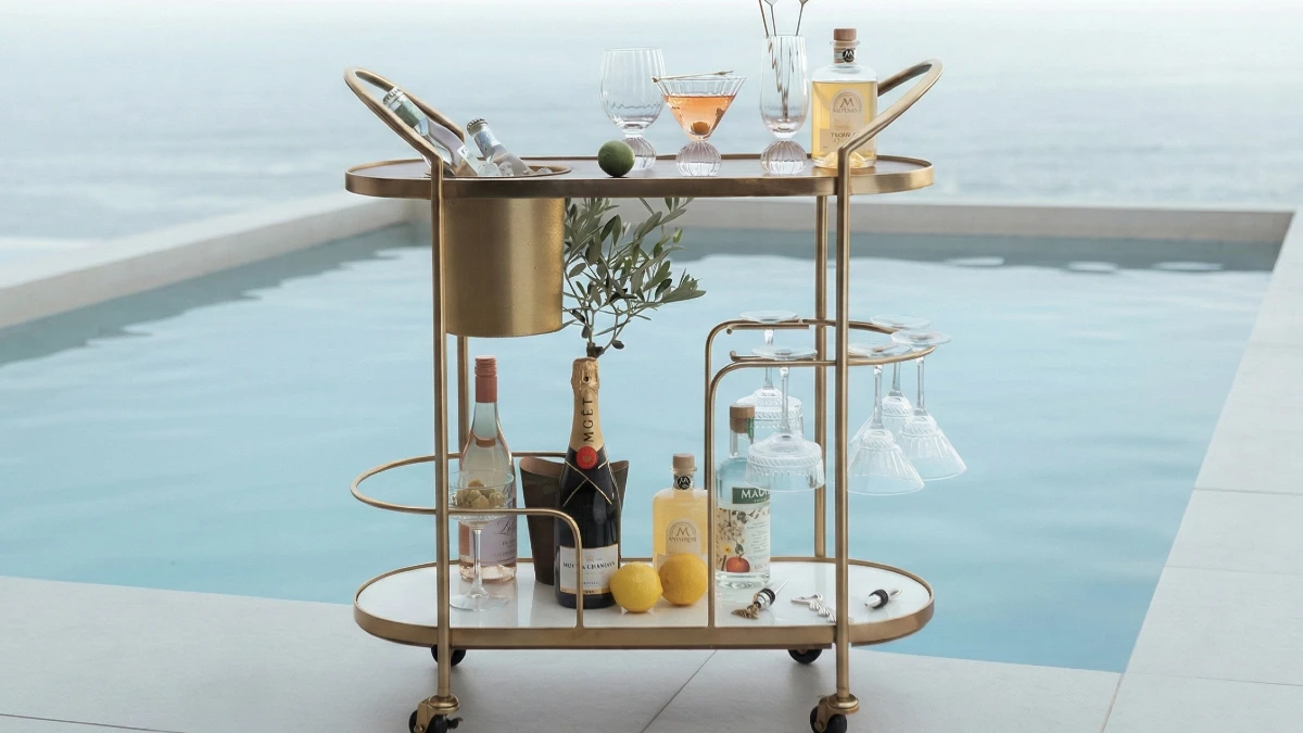 16 Home Bar Cart Styling Ideas for Non-Drinkers Too