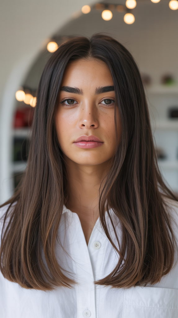wolf cut long hair