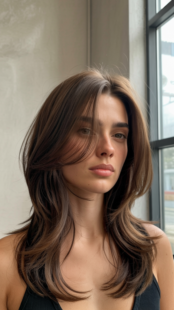 wolf cut long hair